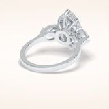 3 CT Marquise Shaped Three Stone Moissanite Engagement Ring