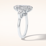 3 CT Marquise Shaped Three Stone Moissanite Engagement Ring