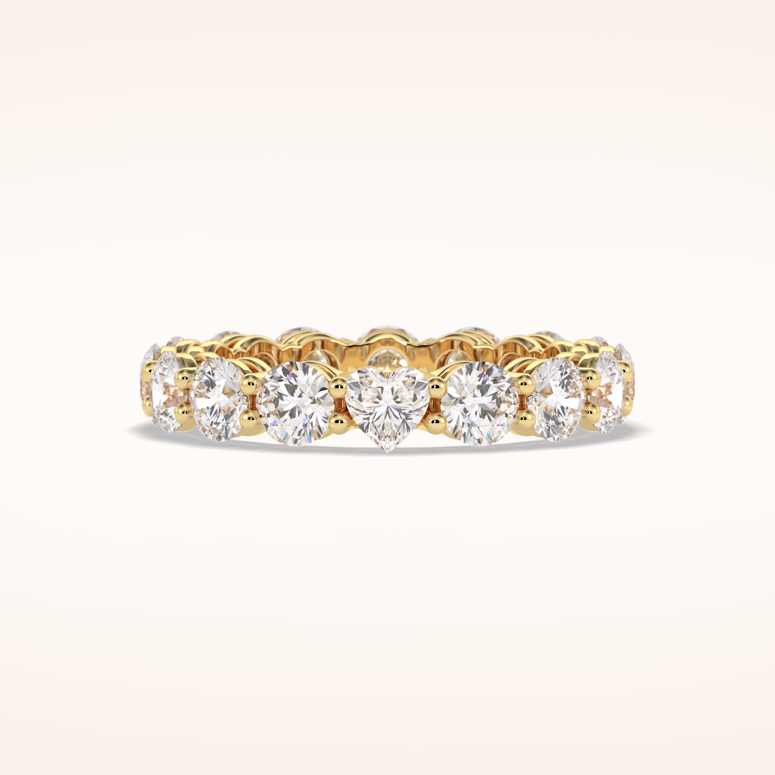 3.03 Round Shaped Moissanite Full Eternity Wedding Band
