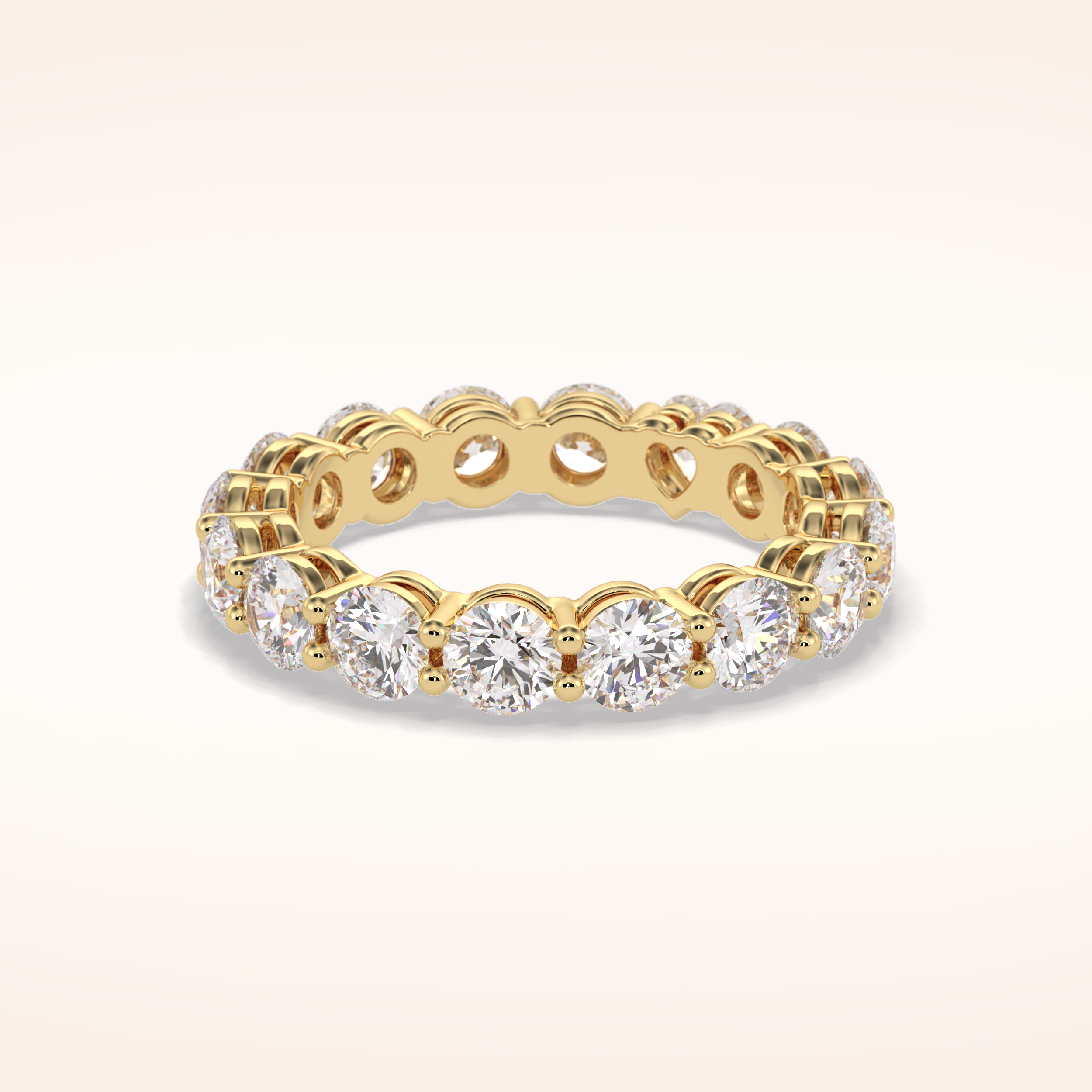 3.03 Round Shaped Moissanite Full Eternity Wedding Band
