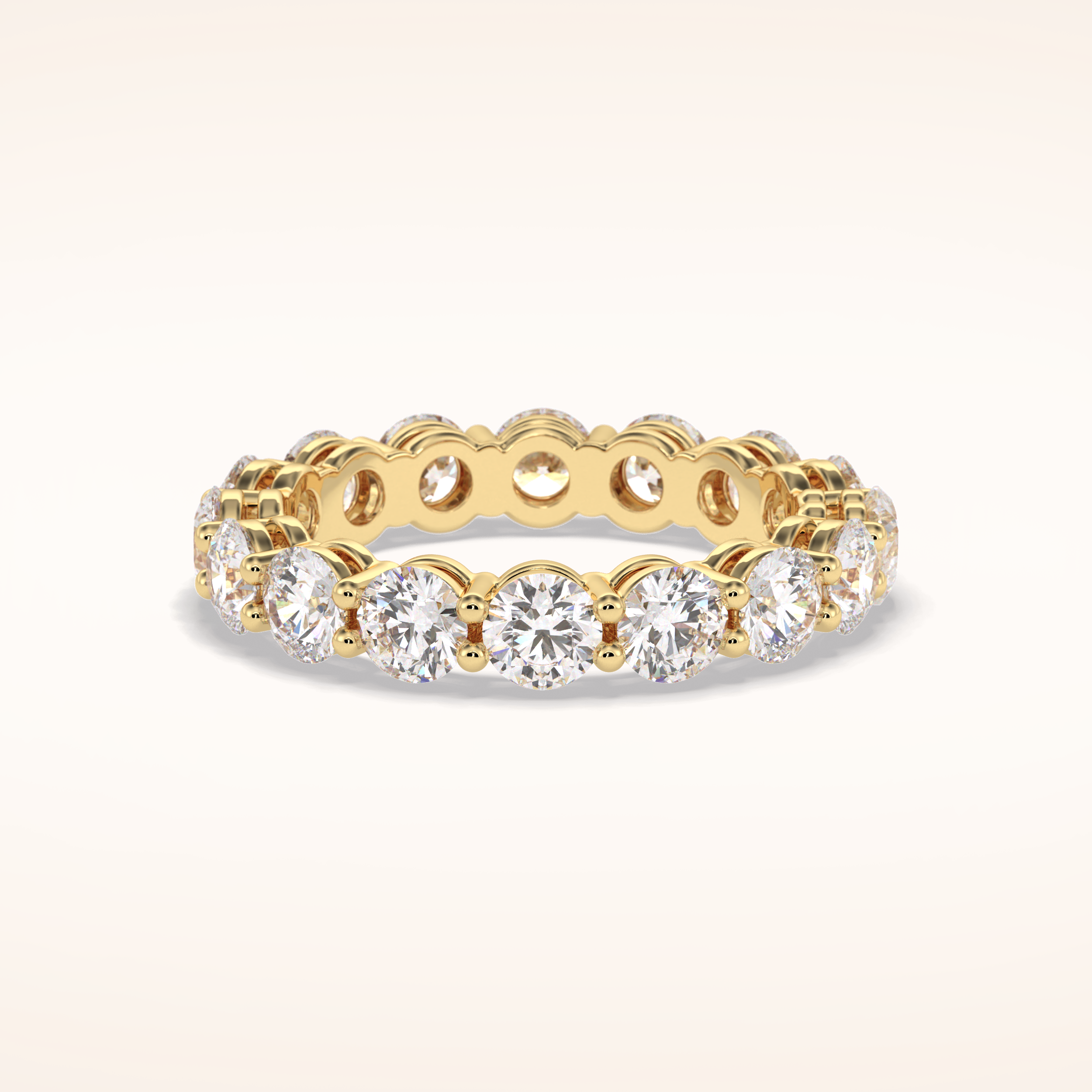 3.03 Round Shaped Moissanite Full Eternity Wedding Band