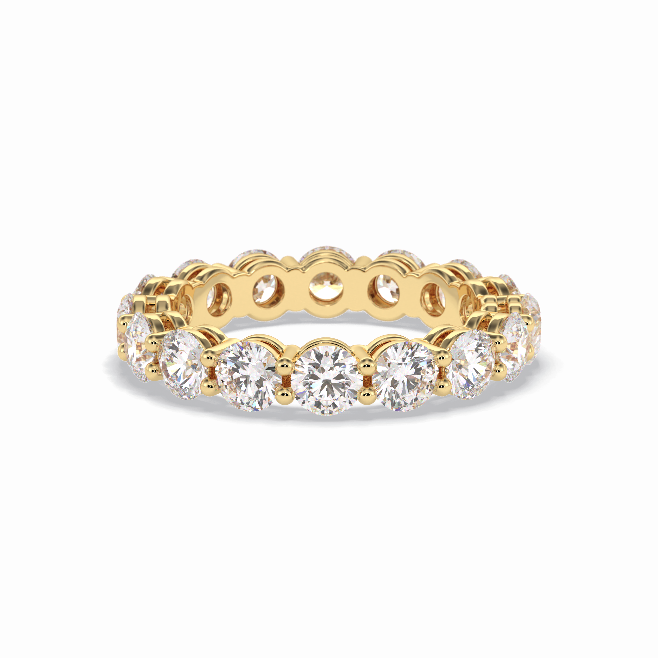 3.03 TCW Round Shape Full Eternity Wedding Band 10