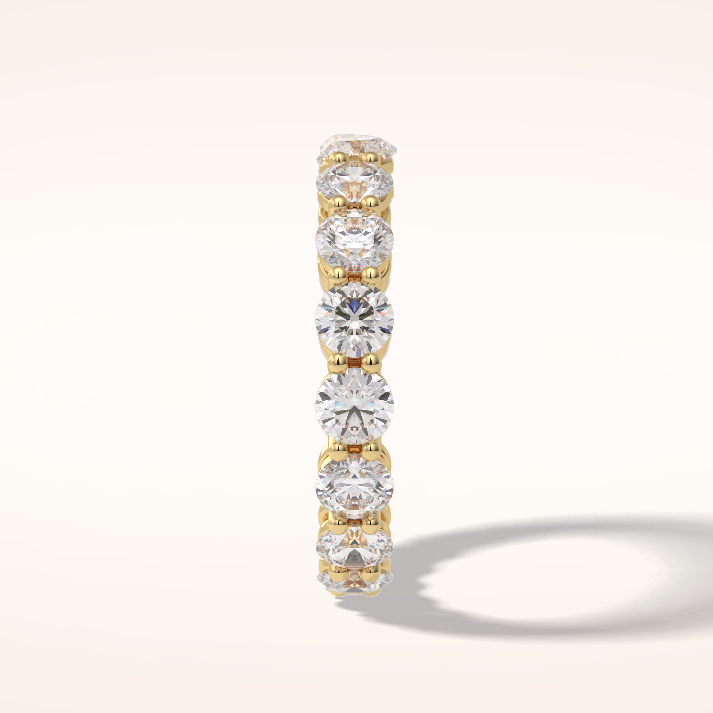 3.03 Round Shaped Moissanite Full Eternity Wedding Band