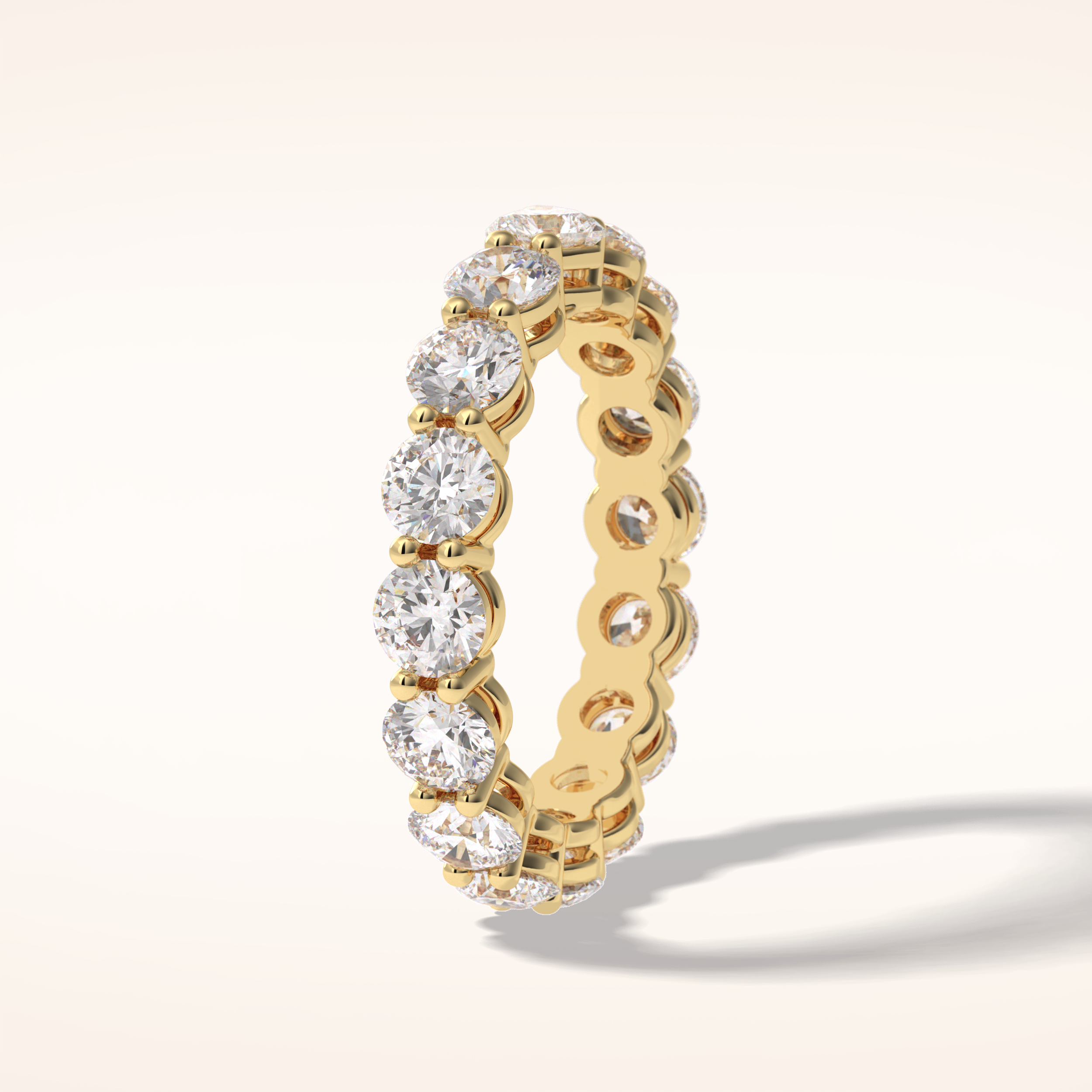 3.03 Round Shaped Moissanite Full Eternity Wedding Band