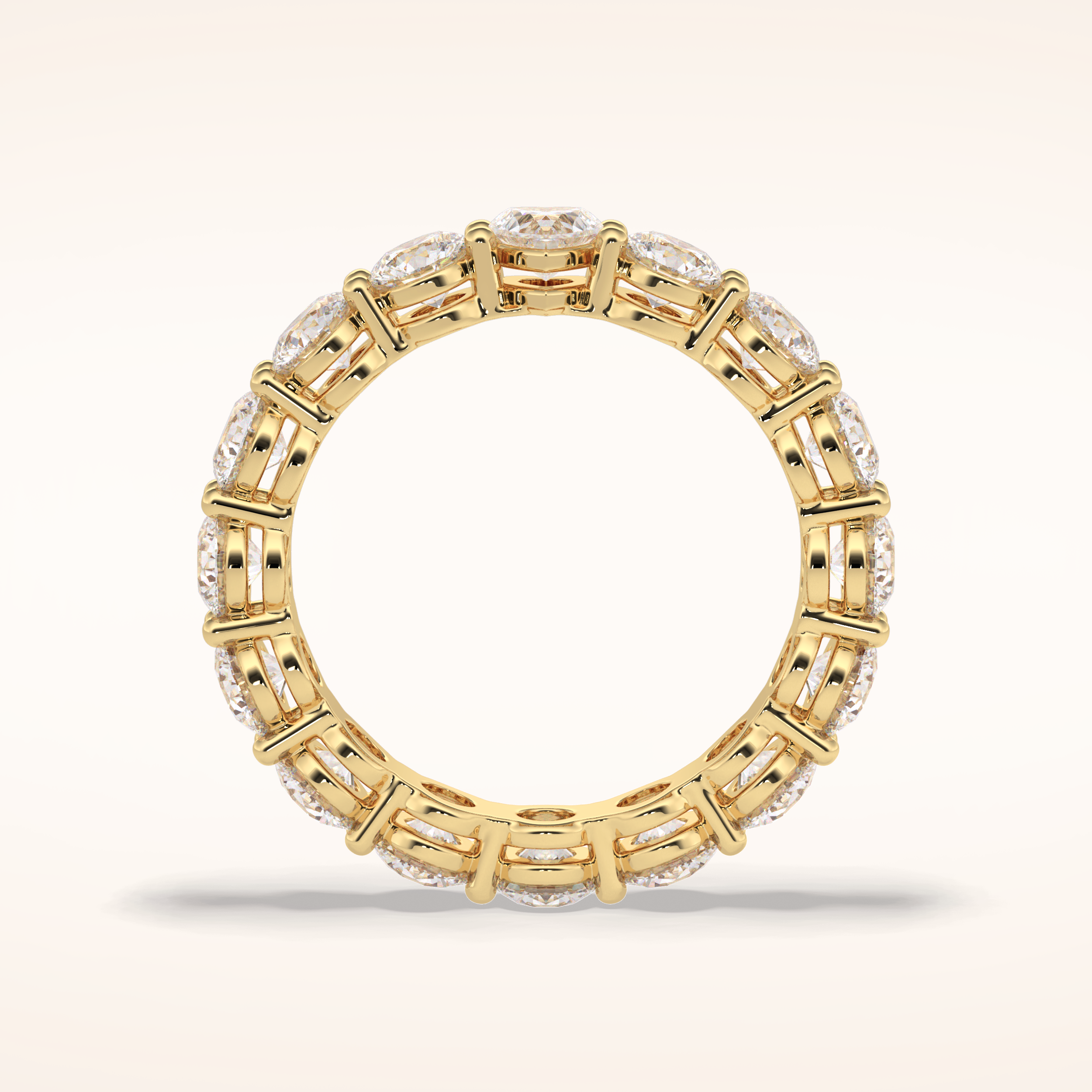 3.03 Round Shaped Moissanite Full Eternity Wedding Band