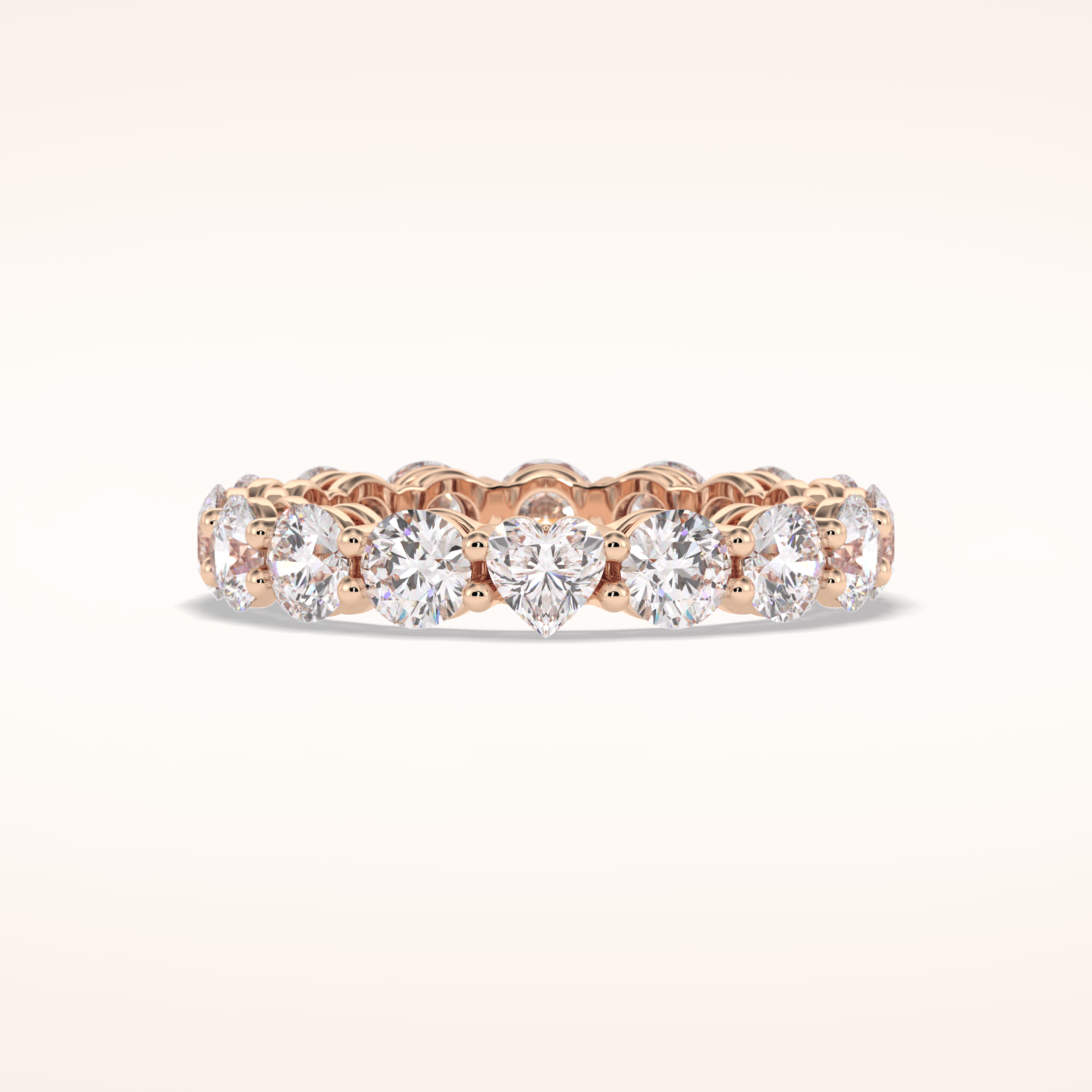 3.03 Round Shaped Moissanite Full Eternity Wedding Band