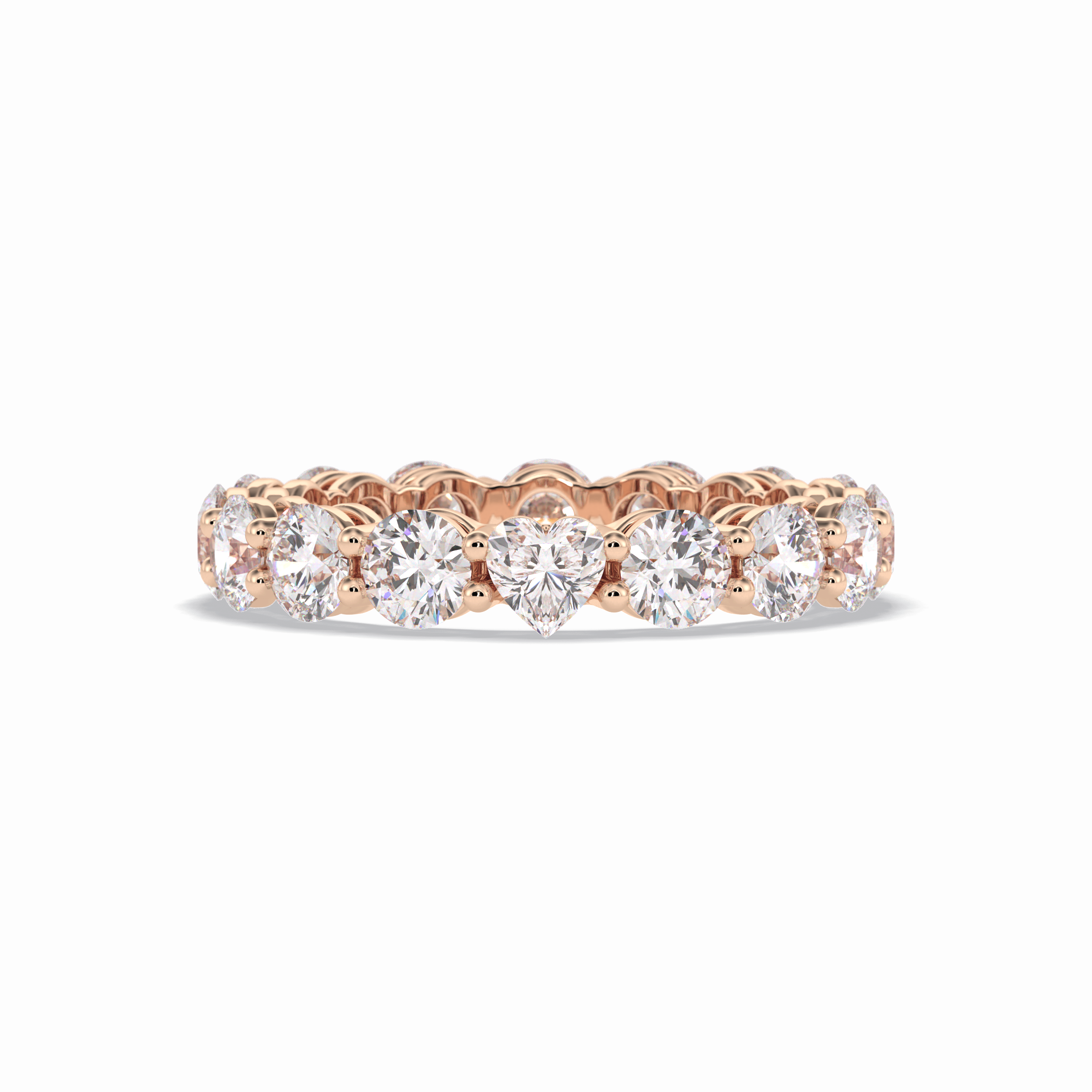 3.03 TCW Round Shape Full Eternity Wedding Band 15