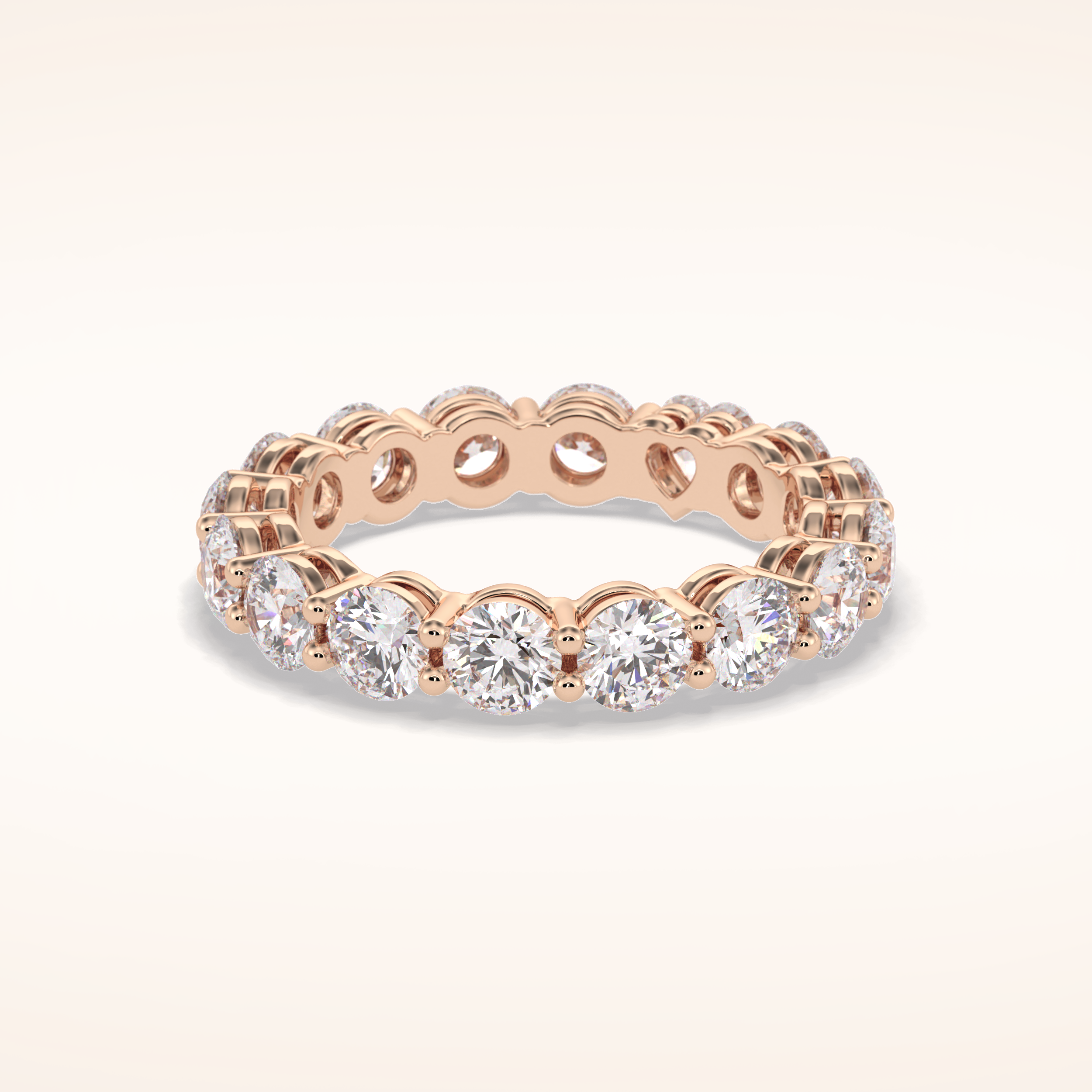 3.03 Round Shaped Moissanite Full Eternity Wedding Band