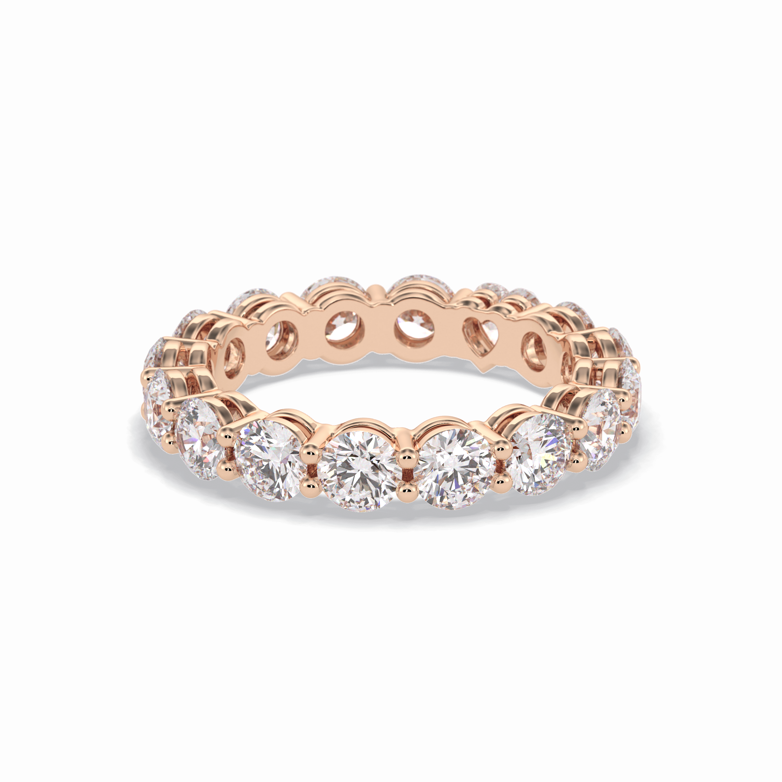 3.03 TCW Round Shape Full Eternity Wedding Band 16
