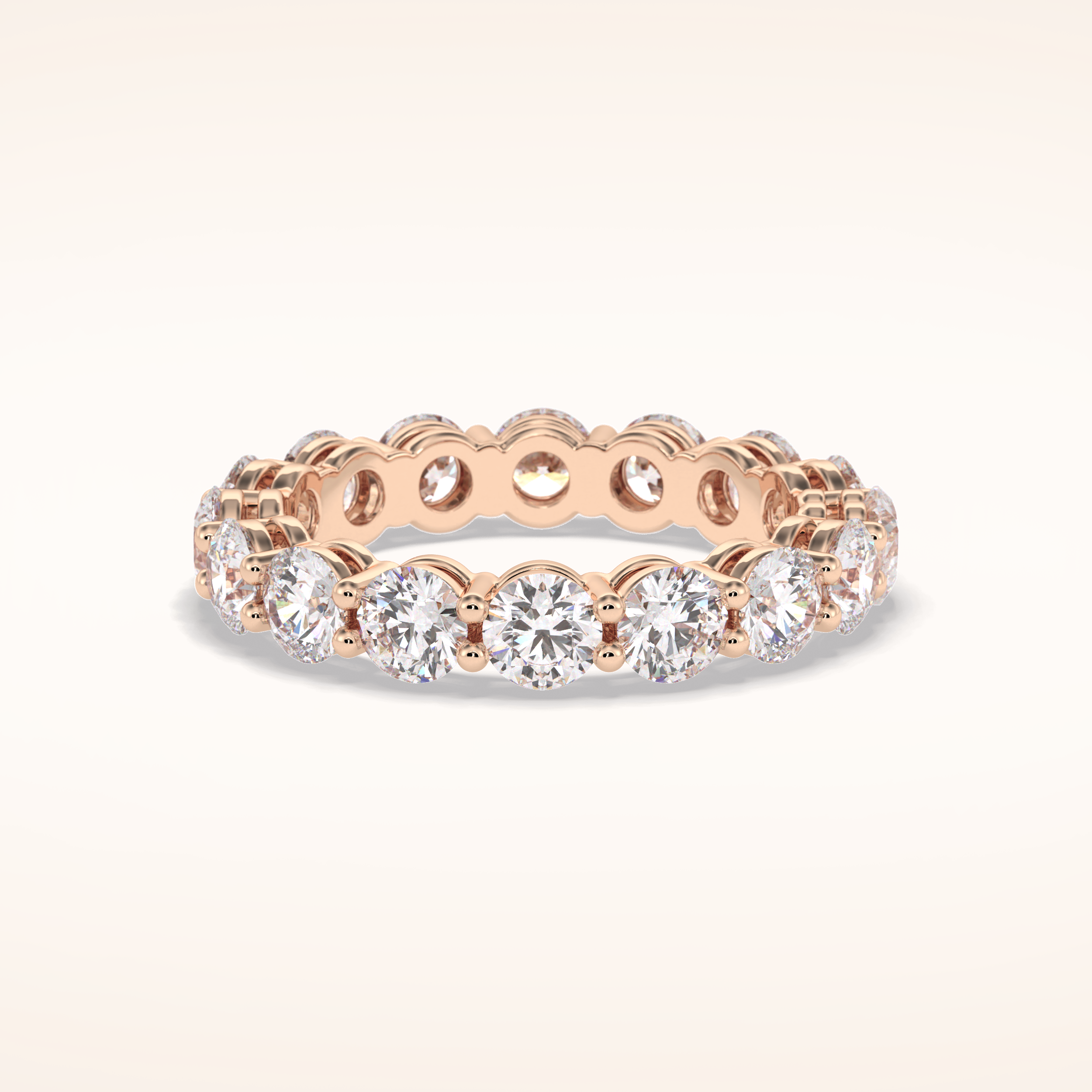 3.03 Round Shaped Moissanite Full Eternity Wedding Band