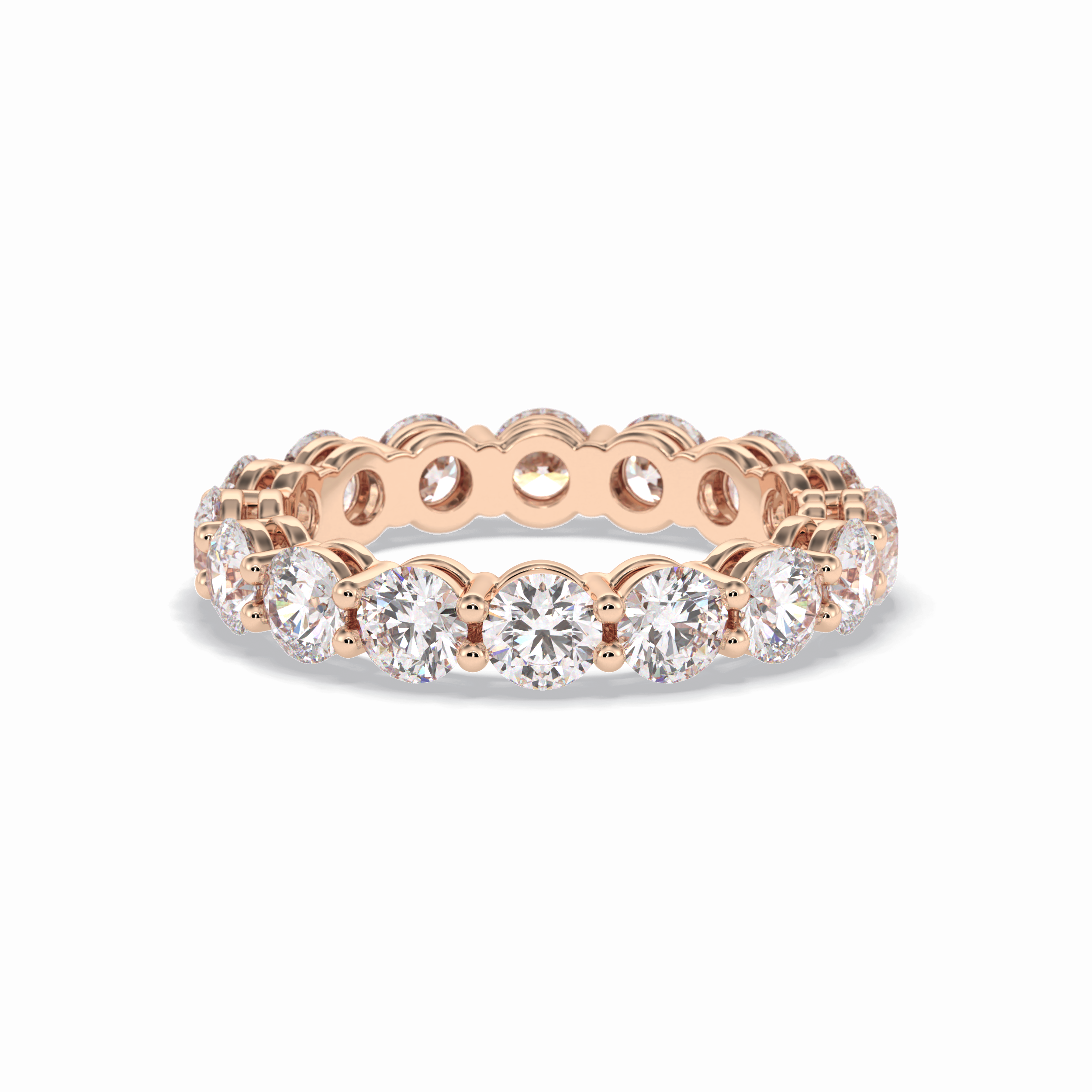 3.03 TCW Round Shape Full Eternity Wedding Band 17