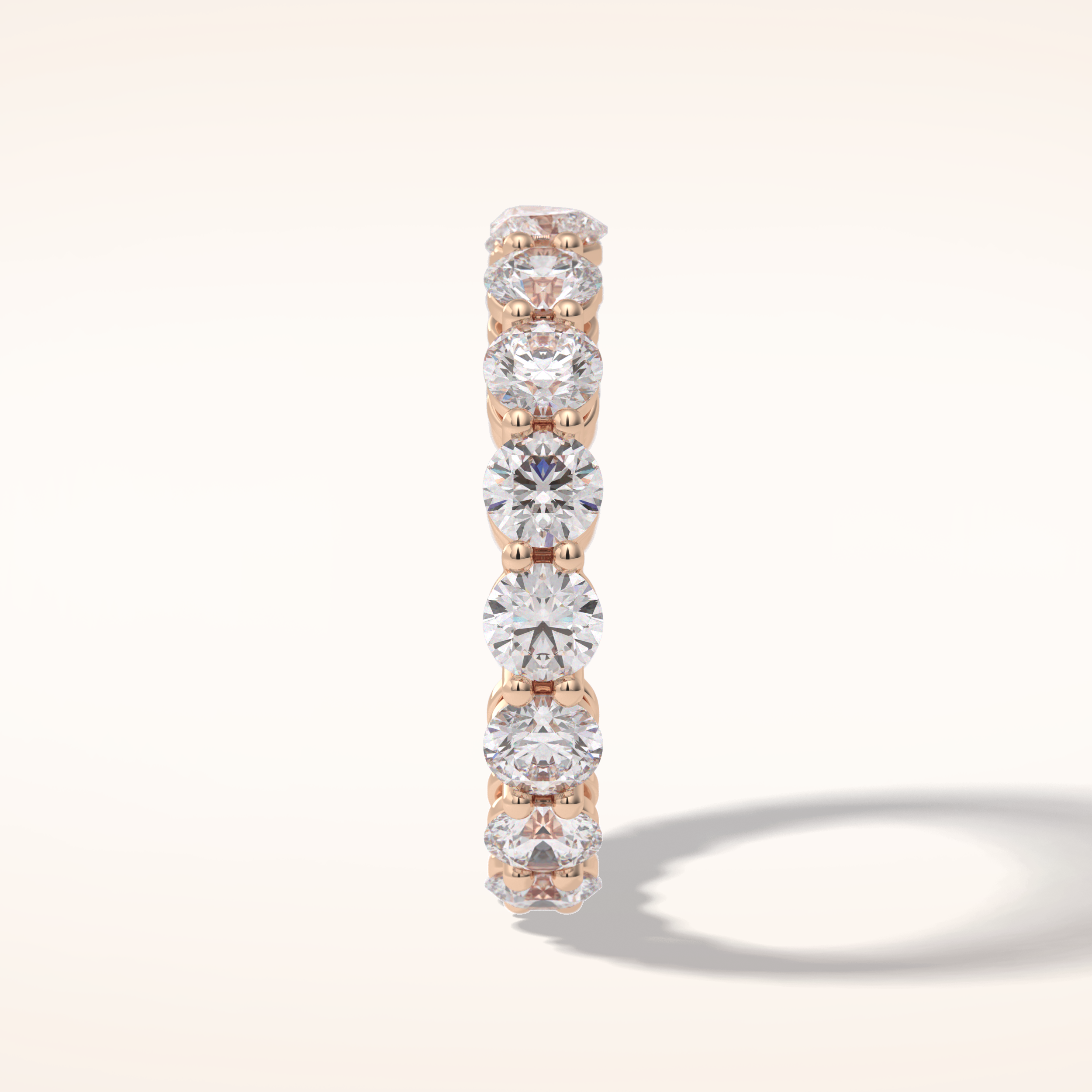 3.03 Round Shaped Moissanite Full Eternity Wedding Band