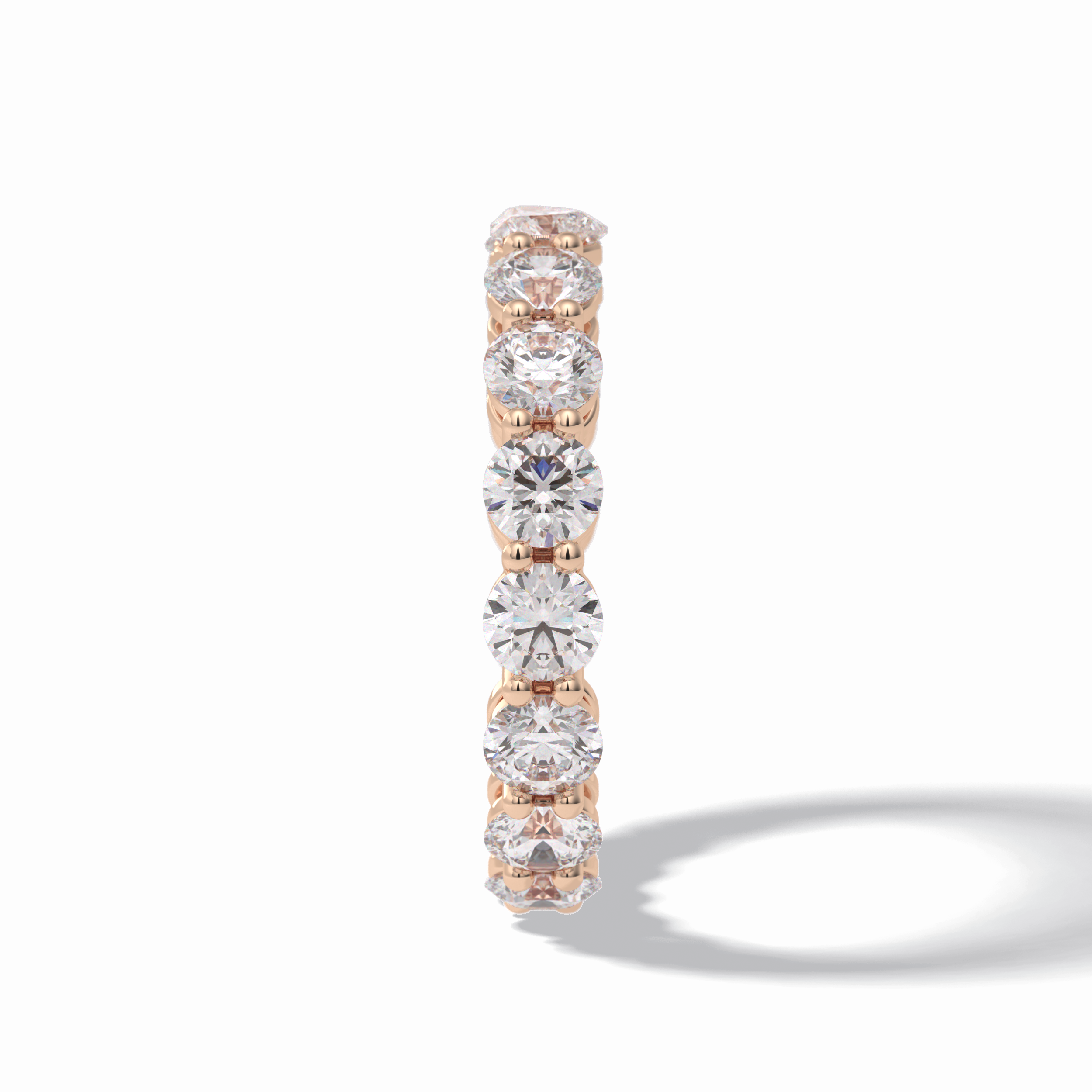 3.03 TCW Round Shape Full Eternity Wedding Band 18