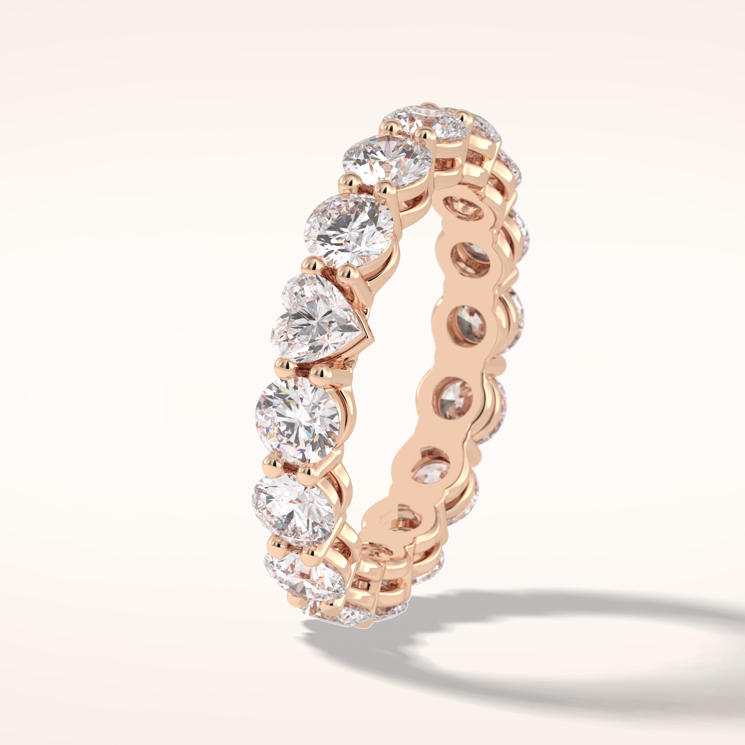 3.03 Round Shaped Moissanite Full Eternity Wedding Band