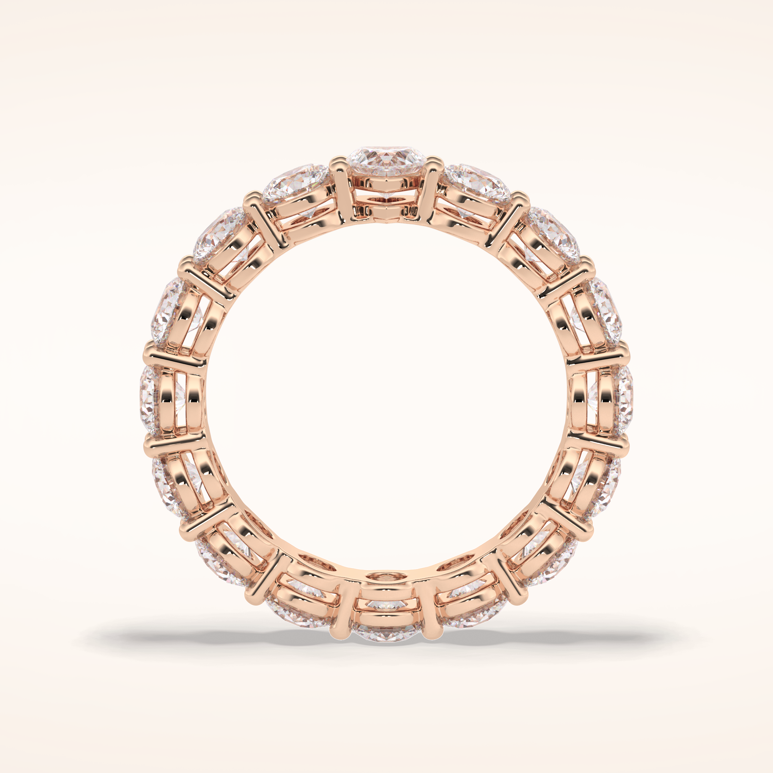 3.03 Round Shaped Moissanite Full Eternity Wedding Band