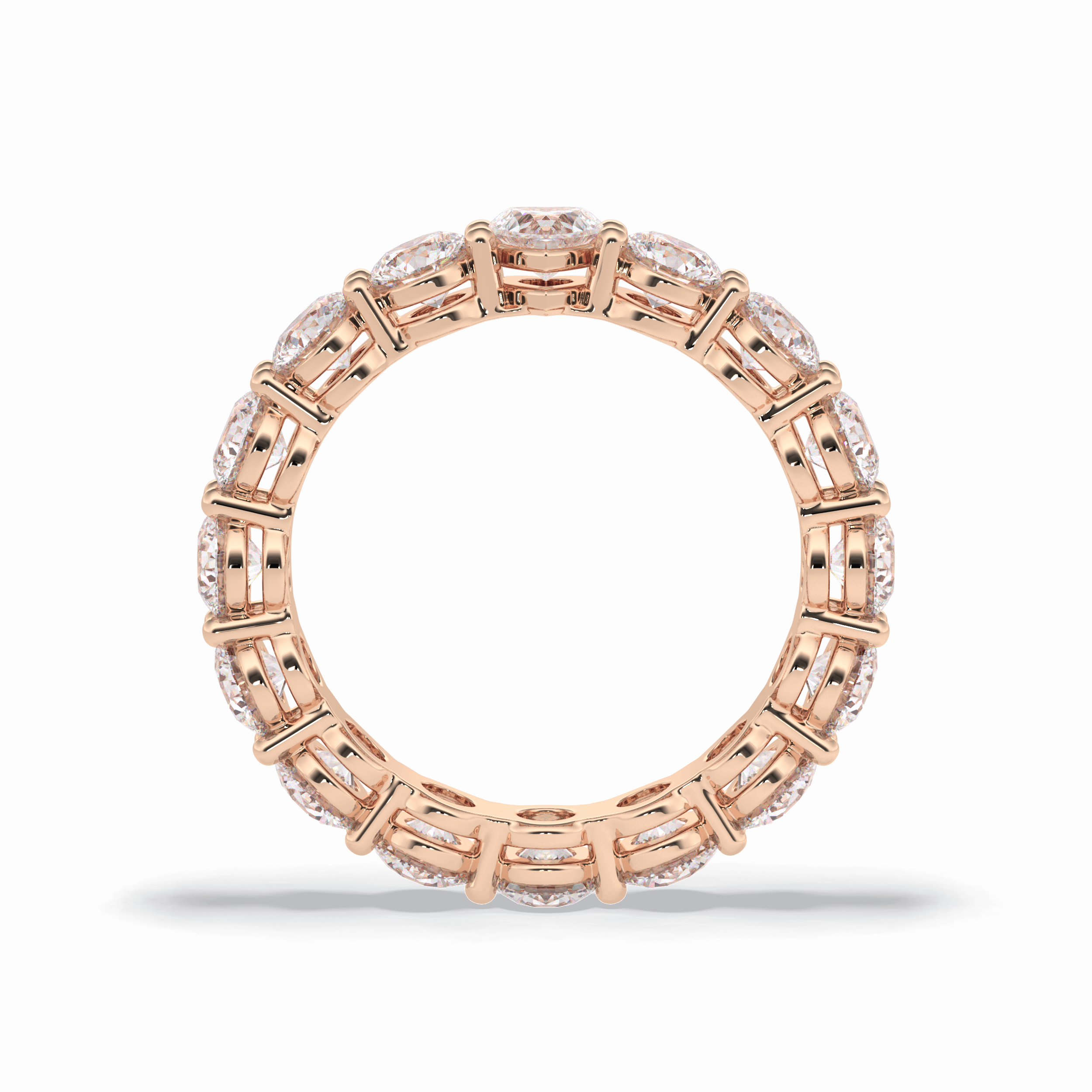 3.03 TCW Round Shape Full Eternity Wedding Band 21
