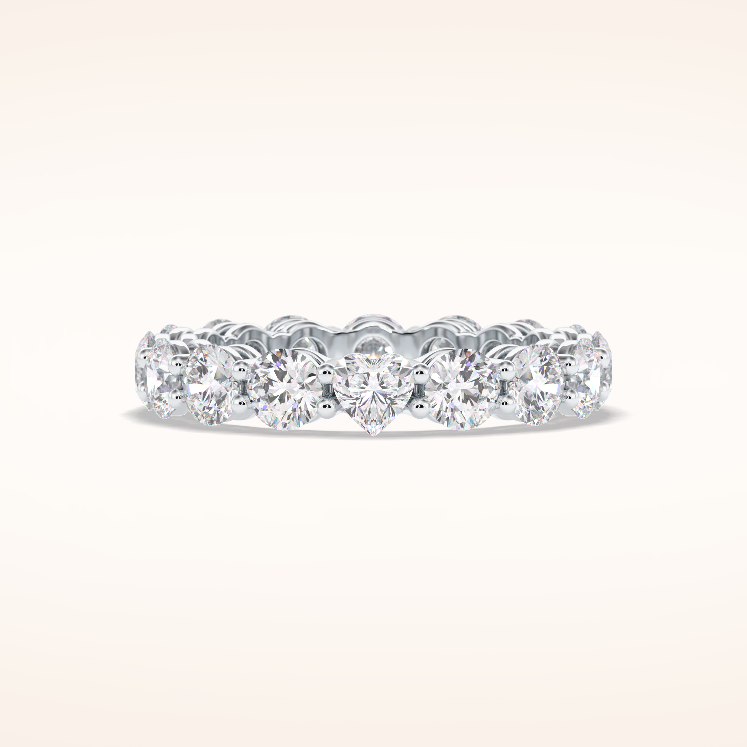 3.03 Round Shaped Moissanite Full Eternity Wedding Band