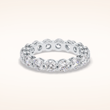 3.03 Round Shaped Moissanite Full Eternity Wedding Band