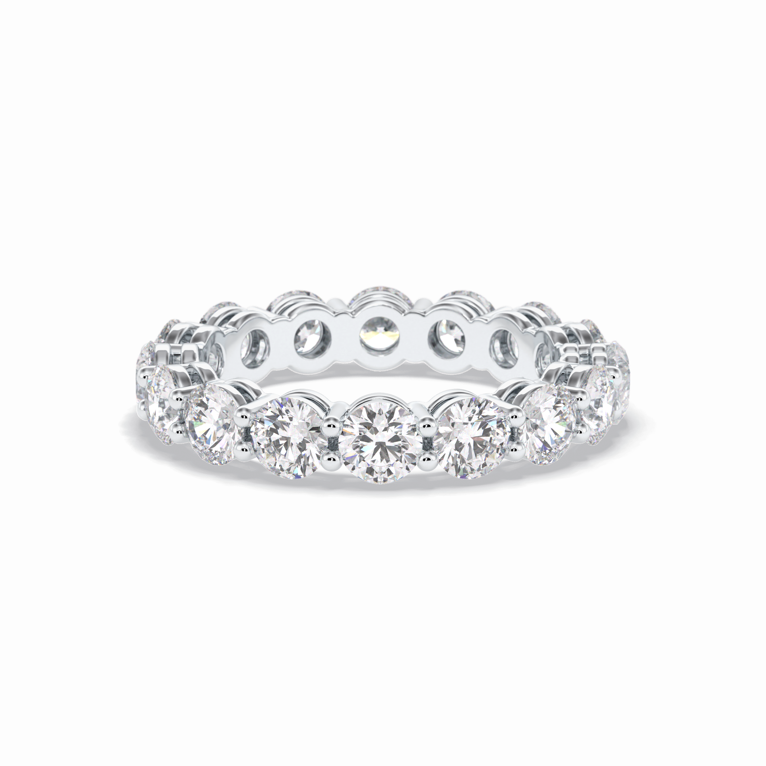 3.03 TCW Round Shape Full Eternity Wedding Band 4