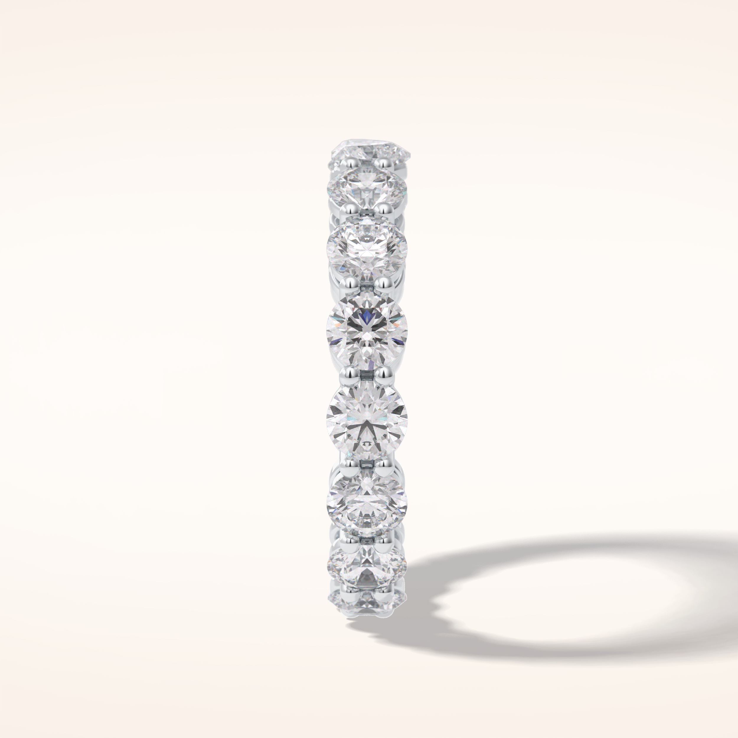 3.03 Round Shaped Moissanite Full Eternity Wedding Band