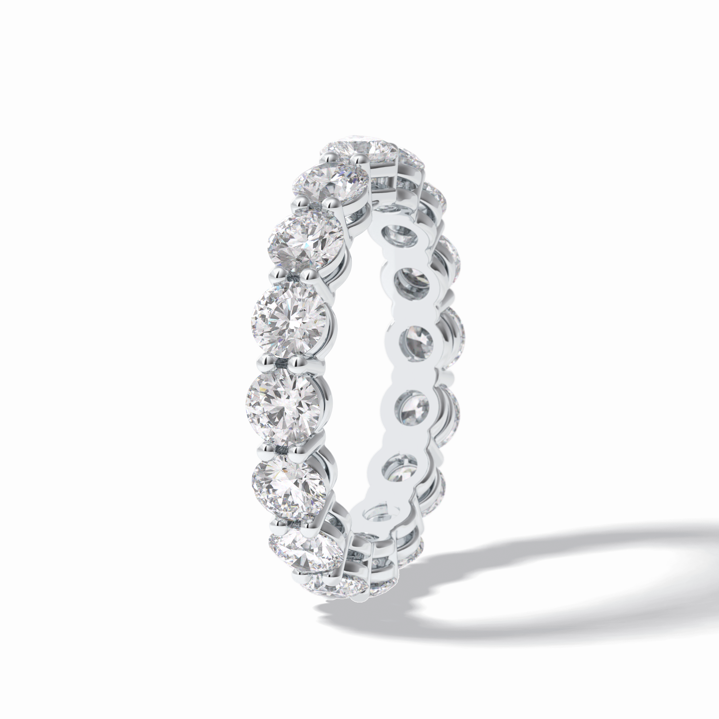 3.03 TCW Round Shape Full Eternity Wedding Band 7