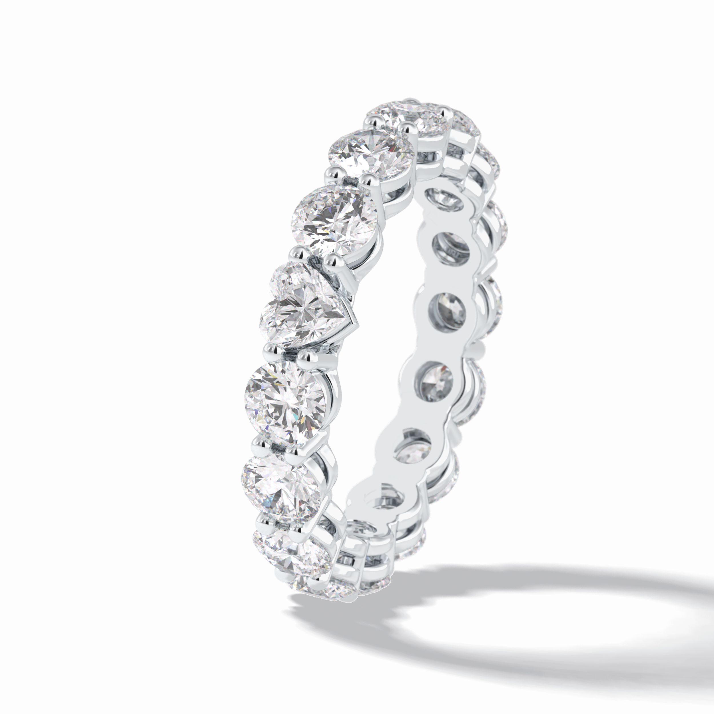 3.03 TCW Round Shape Full Eternity Wedding Band 5