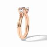 Round Three Stones Lab Grown Diamond Engagement Ring