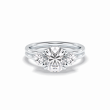 Round Three Stones Lab Grown Diamond Engagement Ring