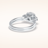 3 CT Round Shaped Three Stone Moissanite Engagement Ring