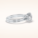 3 CT Round Shaped Three Stone Moissanite Engagement Ring