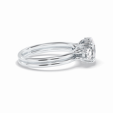 Round Three Stones Lab Grown Diamond Engagement Ring