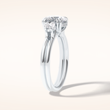3 CT Round Shaped Three Stone Moissanite Engagement Ring