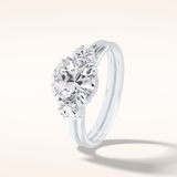 3 CT Round Shaped Three Stone Moissanite Engagement Ring