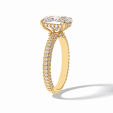 Cushion Hidden Halo & PaveLab Grown Diamond Engagement Ring