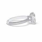 Cushion Hidden Halo & PaveLab Grown Diamond Engagement Ring