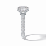 Cushion Hidden Halo & PaveLab Grown Diamond Engagement Ring