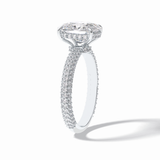 Cushion Hidden Halo & PaveLab Grown Diamond Engagement Ring