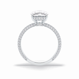 Cushion Hidden Halo & PaveLab Grown Diamond Engagement Ring