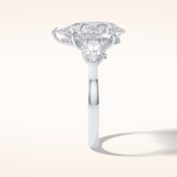 1.29 CT Pear Shaped Three Stone Moissanite Engagement Ring