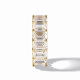 9.65 TCW Emerald Shape Full Eternity Wedding Band 11