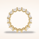 9.65 Emerald Shaped Moissanite Full Eternity Wedding Band