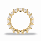 9.65 TCW Emerald Shape Full Eternity Wedding Band 14