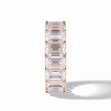 9.65 TCW Emerald Shape Full Eternity Wedding Band 18
