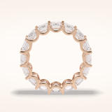 9.65 Emerald Shaped Moissanite Full Eternity Wedding Band