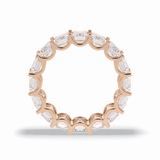 9.65 TCW Emerald Shape Full Eternity Wedding Band 21