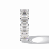 9.65 TCW Emerald Shape Full Eternity Wedding Band 4