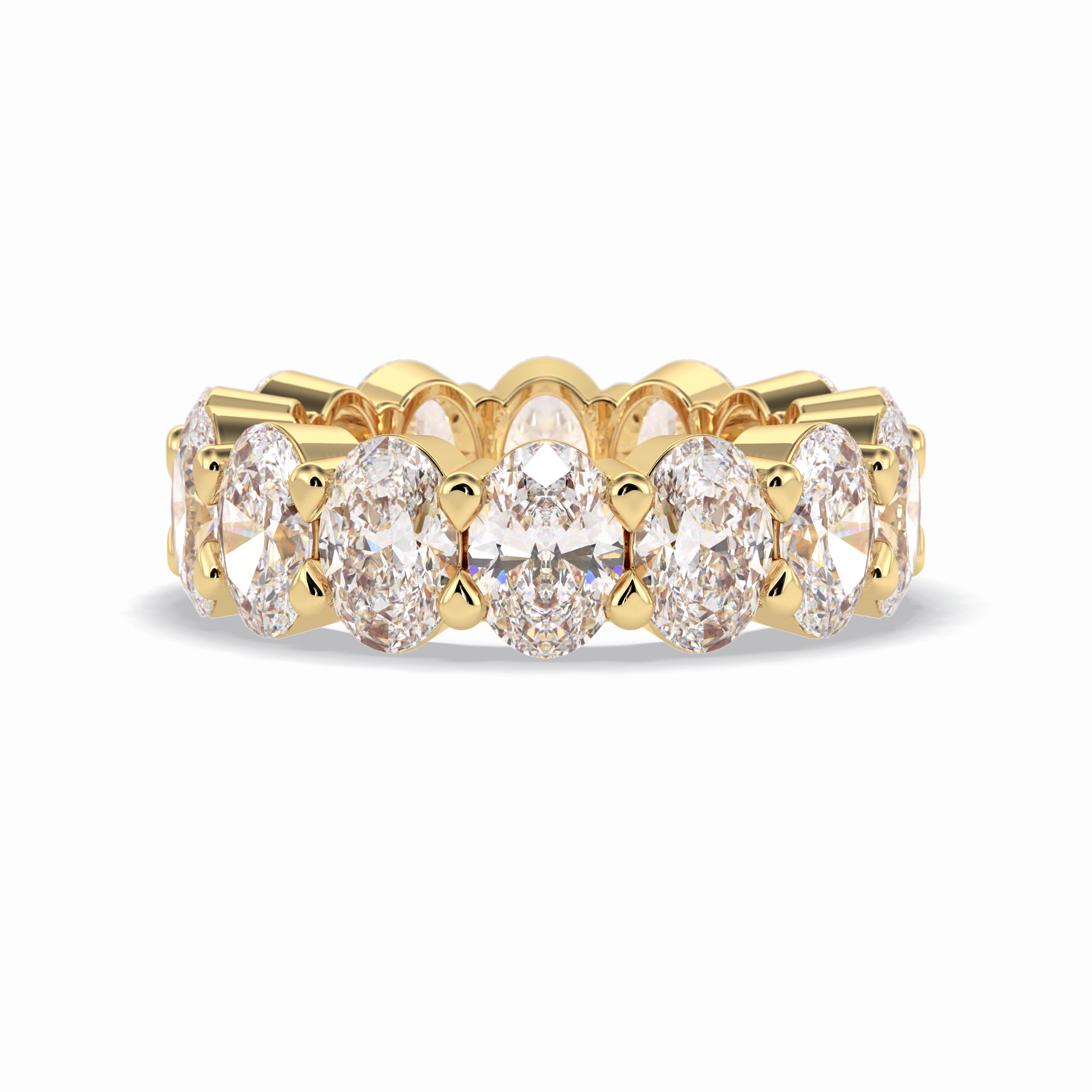 8.64 TCW Oval Shape Full Eternity Wedding Band 8