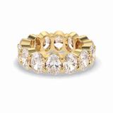 8.64 TCW Oval Shape Full Eternity Wedding Band 9