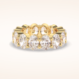 8.46 Oval Shaped Moissanite Full Eternity Wedding Band