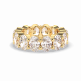 8.64 TCW Oval Shape Full Eternity Wedding Band 10